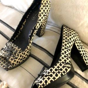 Coach chunky heels